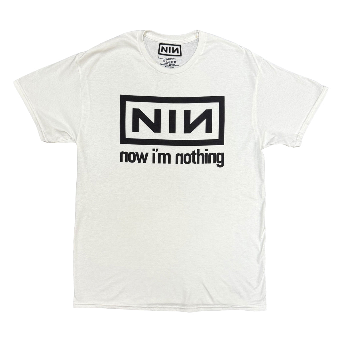 White - Front - Nine Inch Nails Unisex Adult Now I´m Nothing T-Shirt