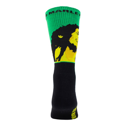 Multicoloured - Back - Bob Marley Unisex Adult Smile Crew Socks