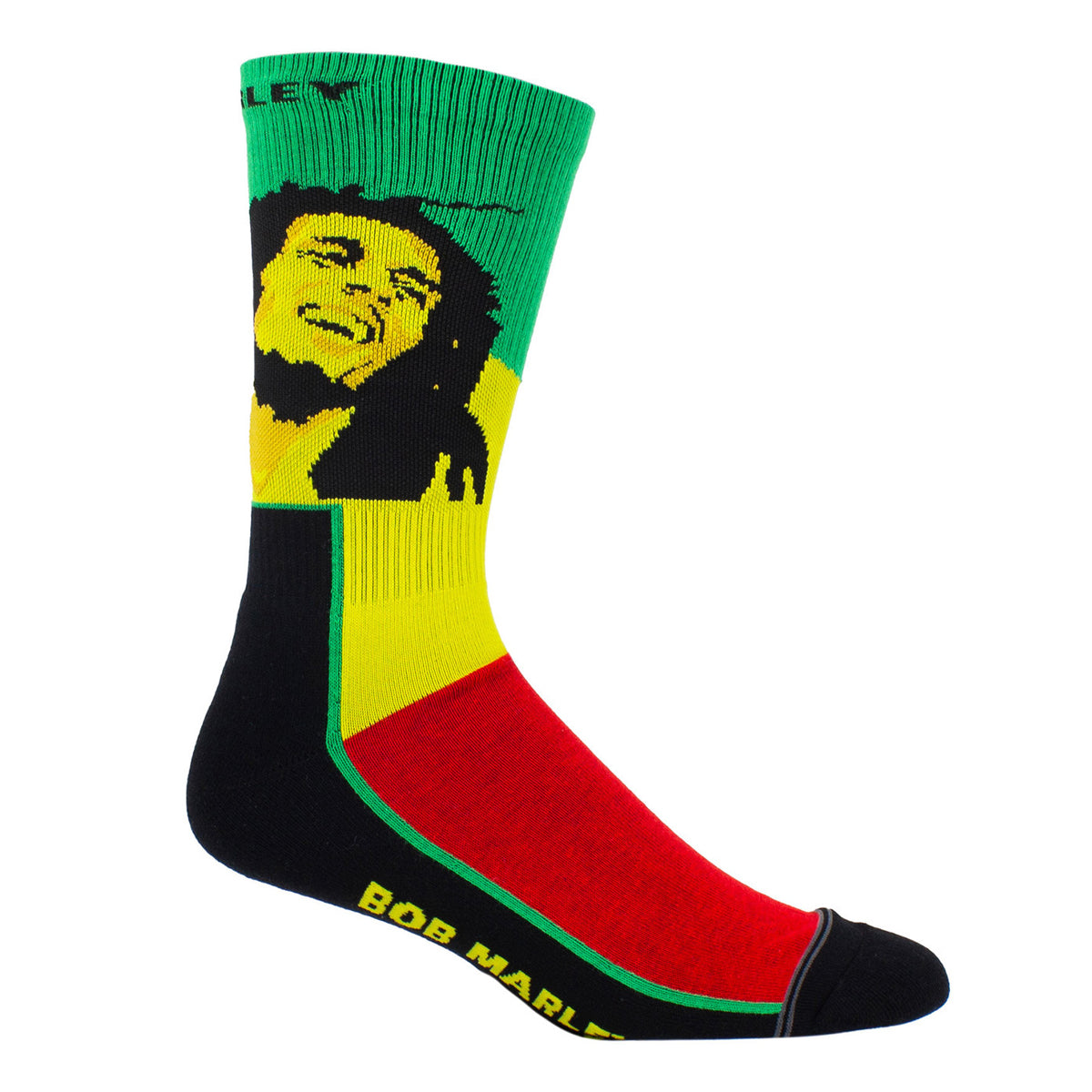 Multicoloured - Lifestyle - Bob Marley Unisex Adult Smile Crew Socks