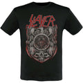 Black - Front - Slayer Unisex Adult 2013-2014 Dates Medal T-Shirt