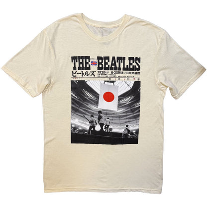 Off White - Front - The Beatles Unisex Adult At The Budokan T-Shirt