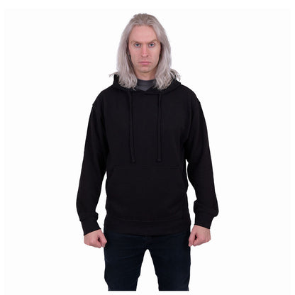 Black - Side - Spiral Unisex Adult Plain Pull Over Hoodie