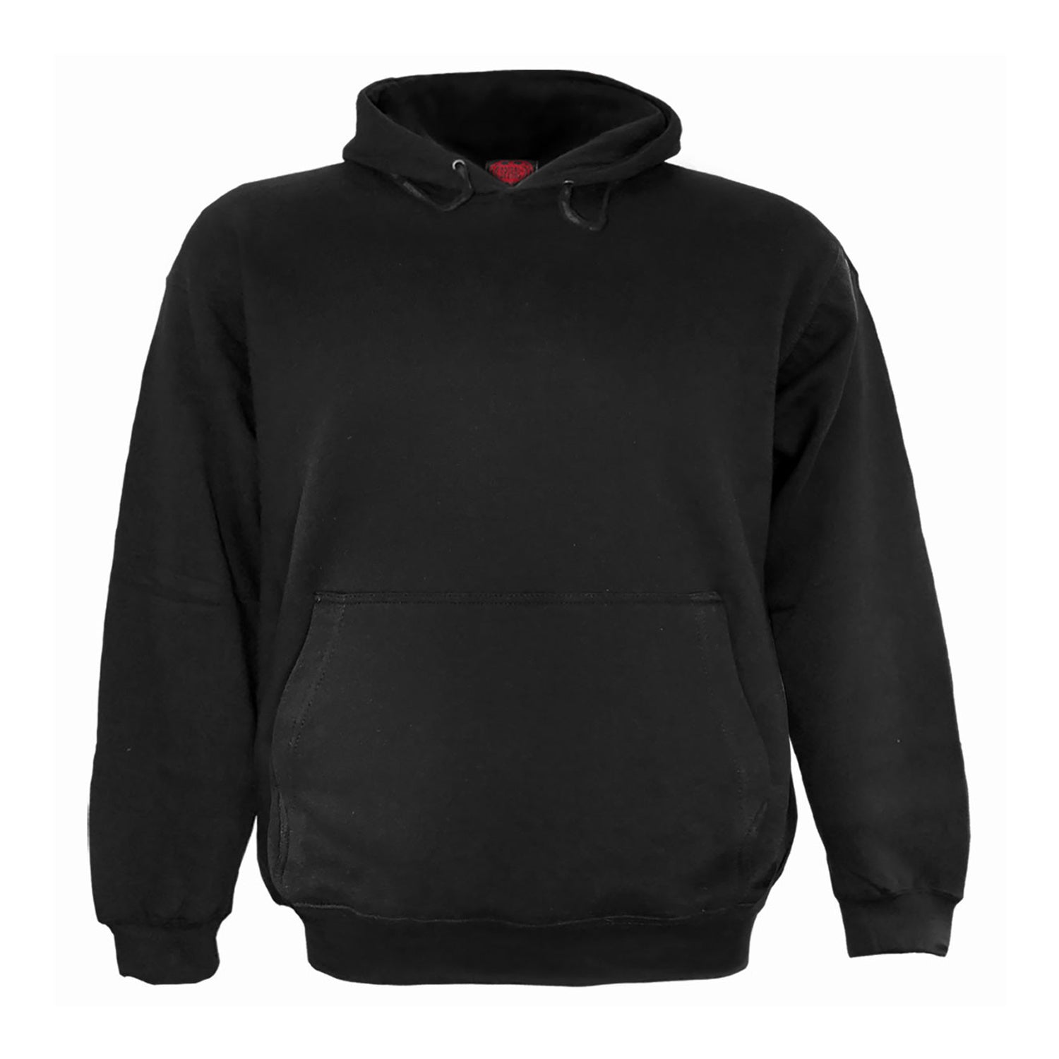 Black - Front - Spiral Unisex Adult Plain Pull Over Hoodie