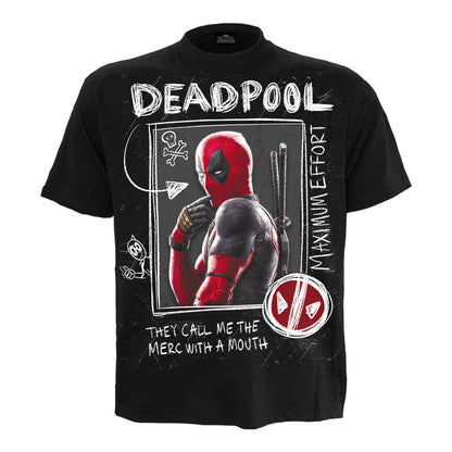 Black - Front - Deadpool & Wolverine Unisex Adult Sketch Back Print T-Shirt