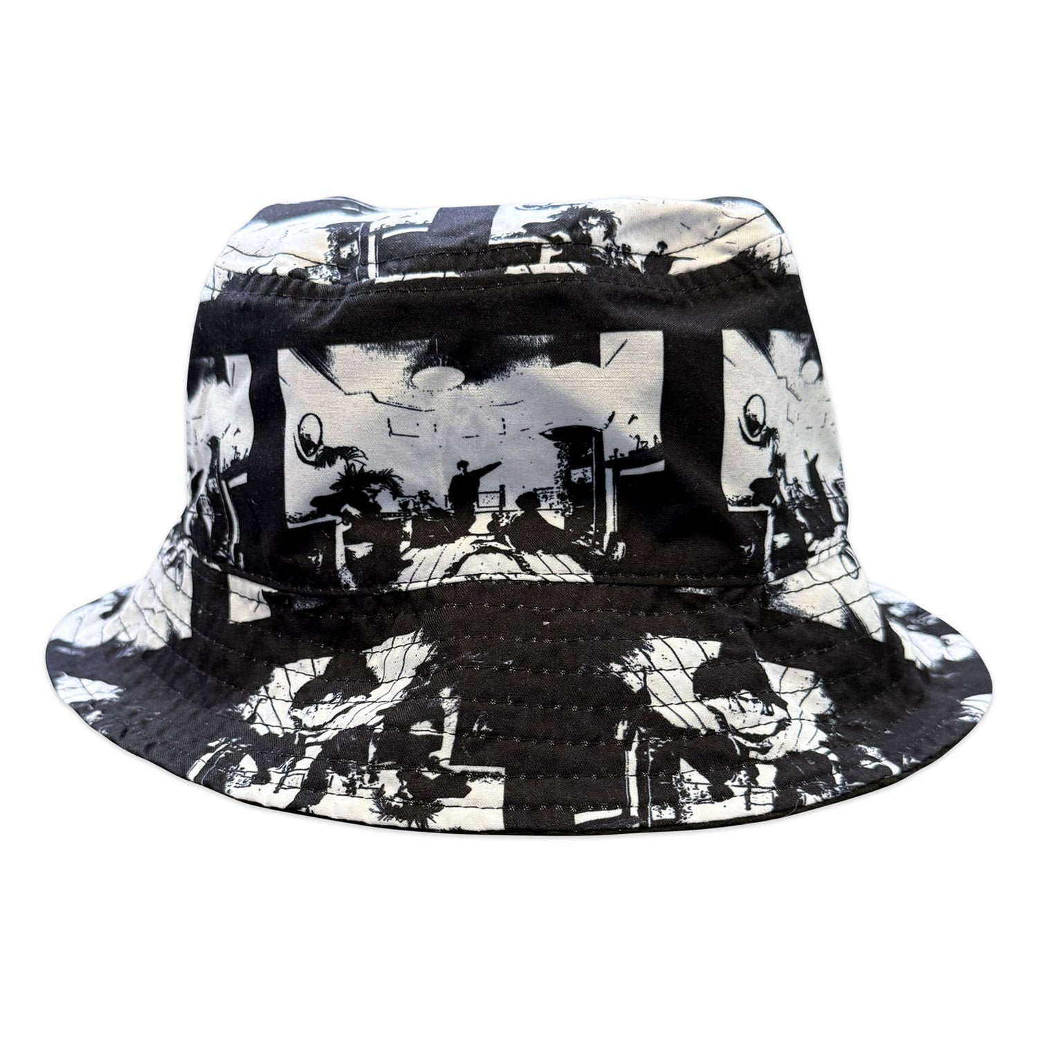 Black - Back - Oasis Definitely Maybe Logo Reversible Bucket Hat