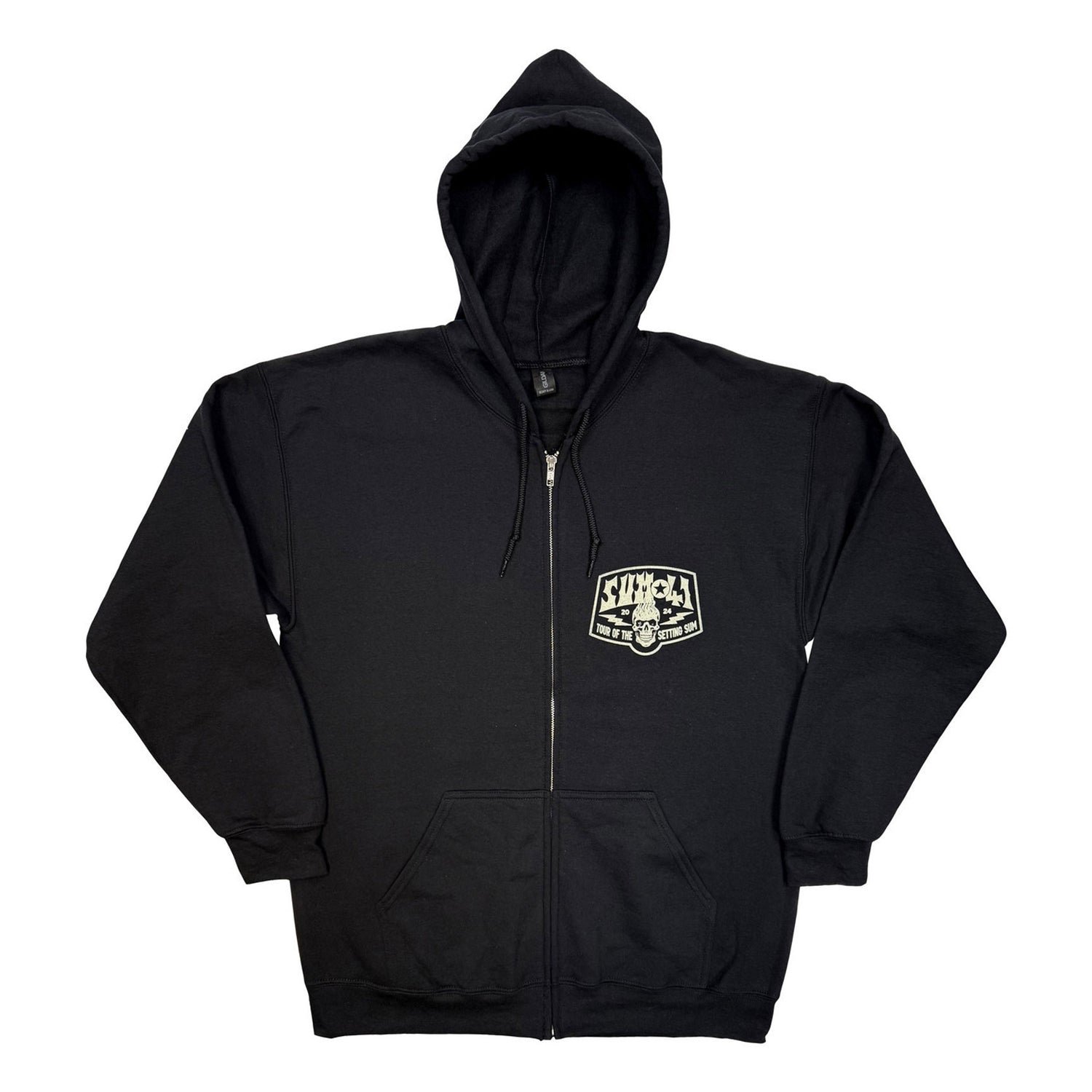 Black - Front - Sum 41 Unisex Adult Tour ´24 Pt. 2 Logo Full Zip Hoodie