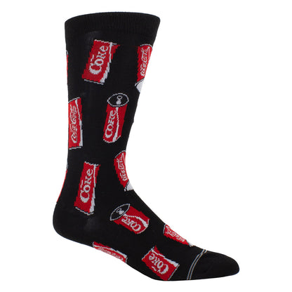 Black - Back - Coca-Cola Unisex Adult Can Crew Socks