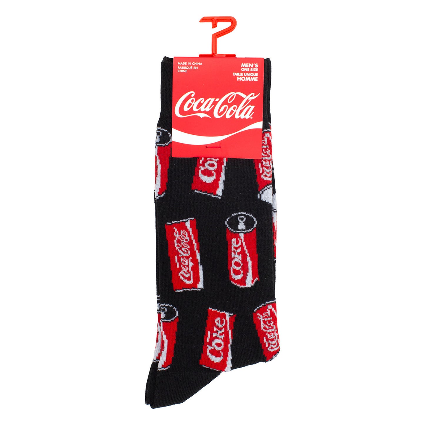 Black - Pack Shot - Coca-Cola Unisex Adult Can Crew Socks