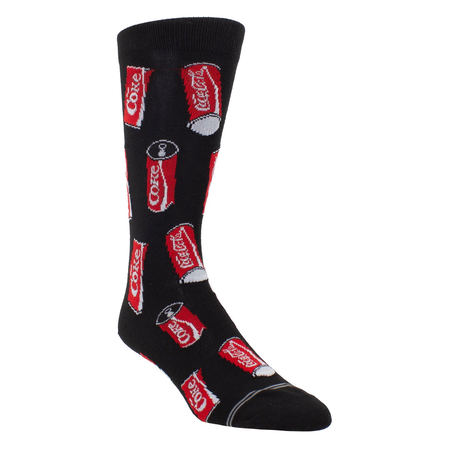 Black - Front - Coca-Cola Unisex Adult Can Crew Socks