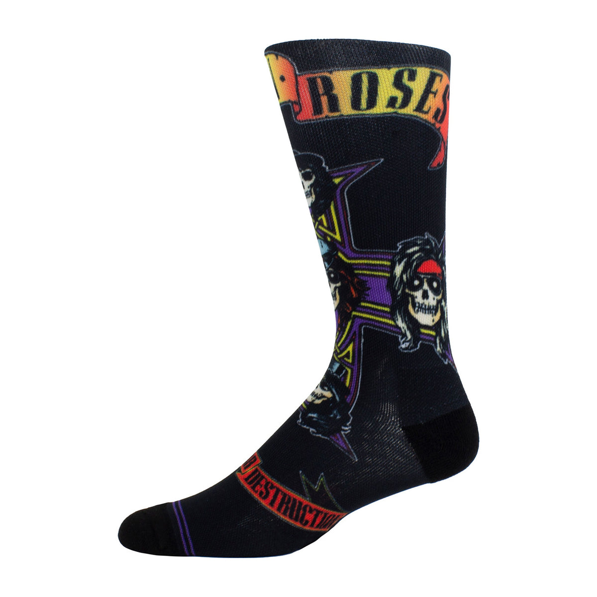 Black - Back - Guns N Roses Unisex Adult Appetite For Destruction Sublimation Crew Socks