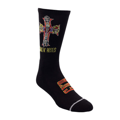 Black - Back - Guns N Roses Unisex Adult Appetite For Destruction Crew Socks