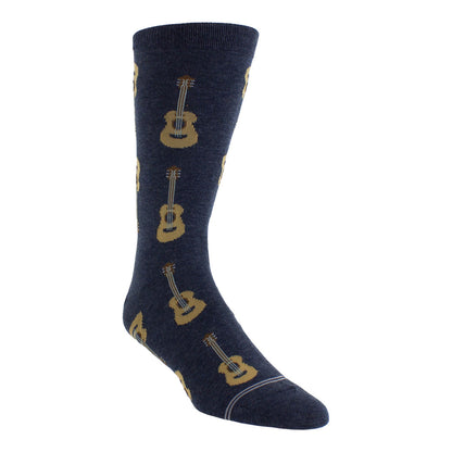 Blue - Back - Perri´s Unisex Adult Acoustic Guitar Crew Socks
