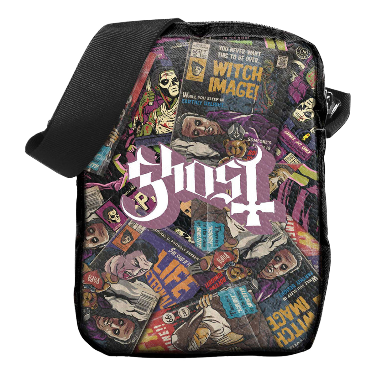 Multicoloured - Front - Ghost Magazines Logo Crossbody Bag