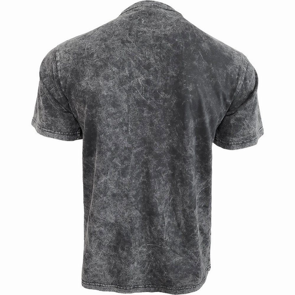 Black-Grey - Back - Spiral Direct Unisex Adult Acid Wash T-Shirt