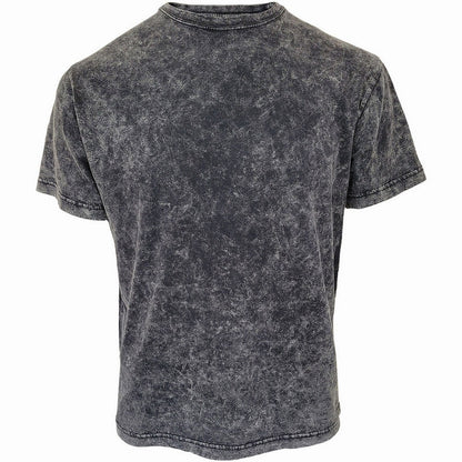 Black-Grey - Front - Spiral Direct Unisex Adult Acid Wash T-Shirt