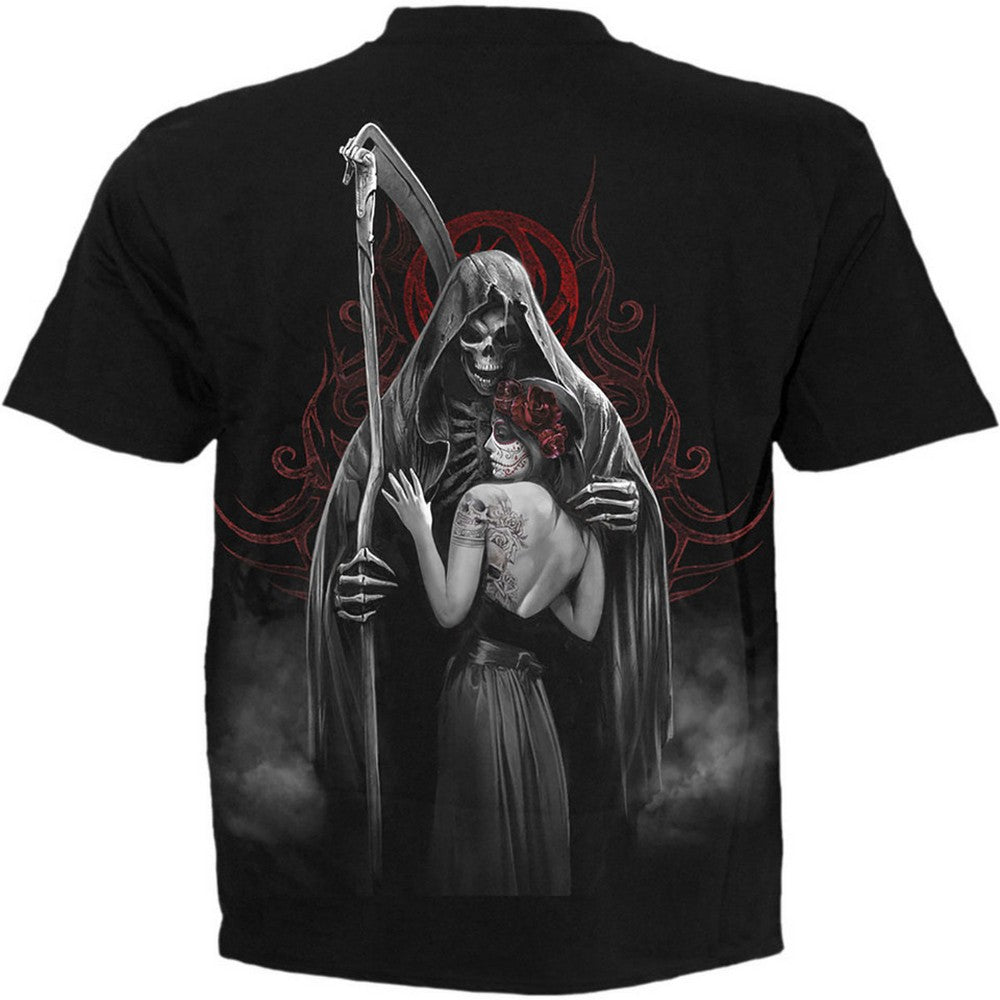 Black - Back - Spiral Direct Unisex Adult Dead Kiss Back Print T-Shirt