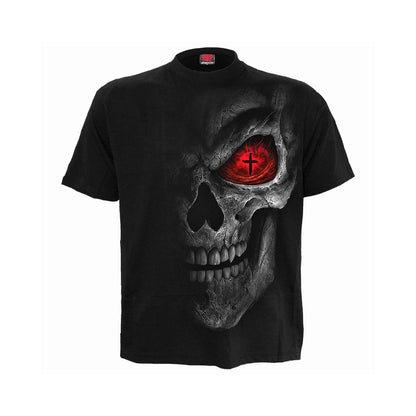 Black - Front - Spiral Direct Unisex Adult Death Stare Back Print T-Shirt