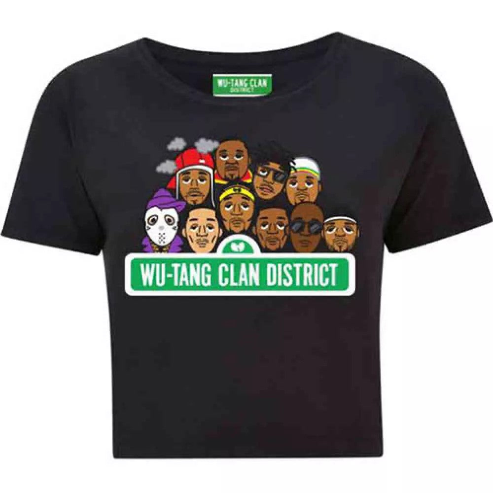 Black - Front - Wu-Tang Clan Womens-Ladies Sesame Street Crop Top