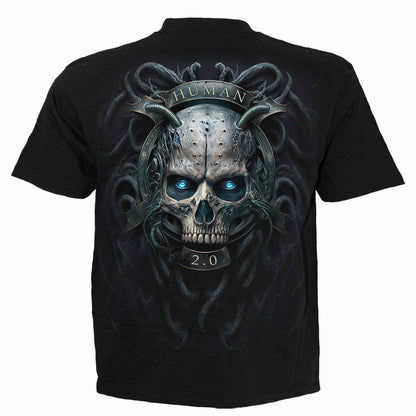 Black - Back - Spiral Direct Unisex Adult Human 2.0 Back Print T-Shirt