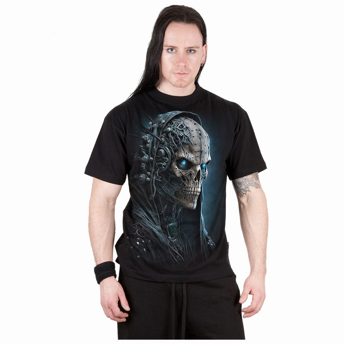Black - Side - Spiral Direct Unisex Adult Human 2.0 Back Print T-Shirt