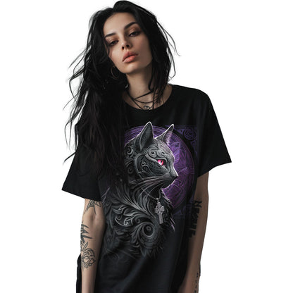 Black - Back - Spiral Direct Unisex Adult Celtic Whiskers T-Shirt