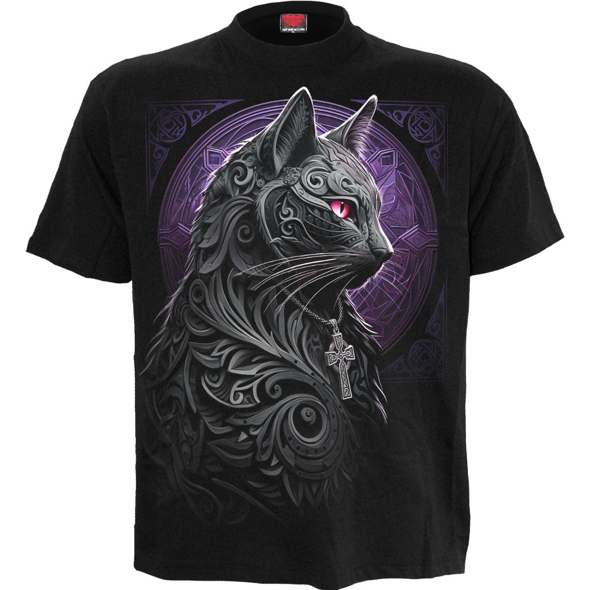 Black - Front - Spiral Direct Unisex Adult Celtic Whiskers T-Shirt