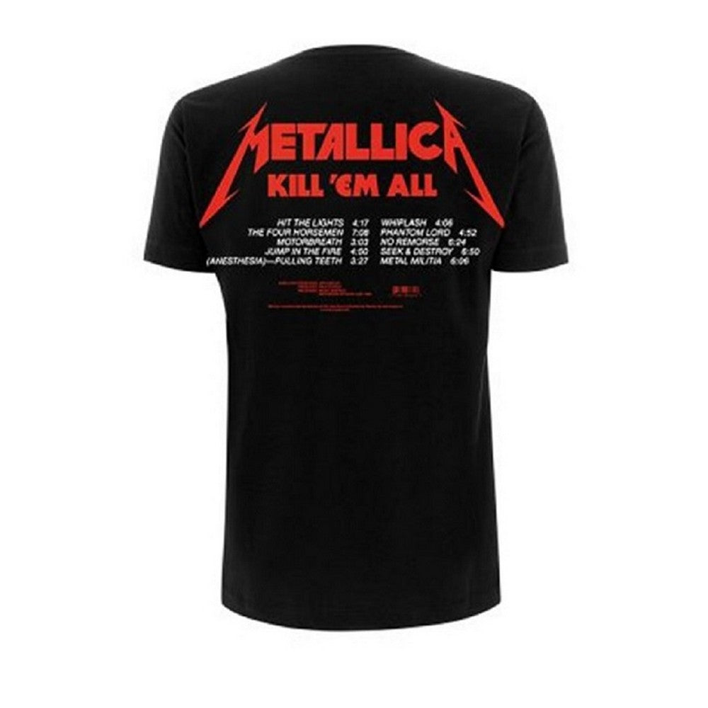 Black - Back - Metallica Unisex Adult Kill ´Em All Tracks Back Print T-Shirt