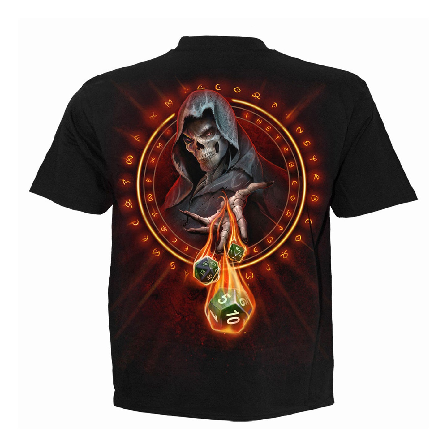 Black - Back - Spiral Direct Unisex Adult Dungeon Master Back Print T-Shirt