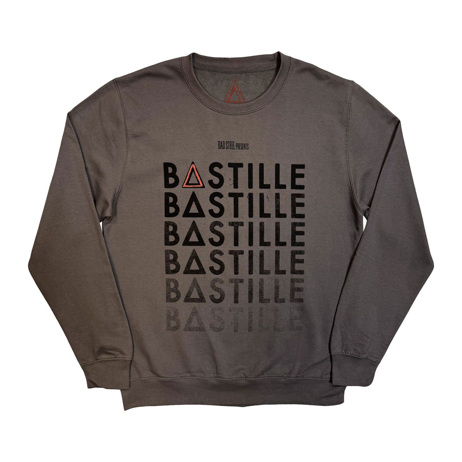 Charcoal Grey - Front - Bastille Unisex Adult Repeat Logo Sweatshirt