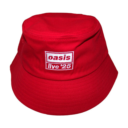 Red - Front - Oasis Live ´25 Logo Bucket Hat