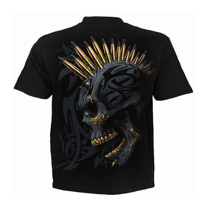 Black - Back - Spiral Direct Unisex Adult Black Gold Back Print T-Shirt