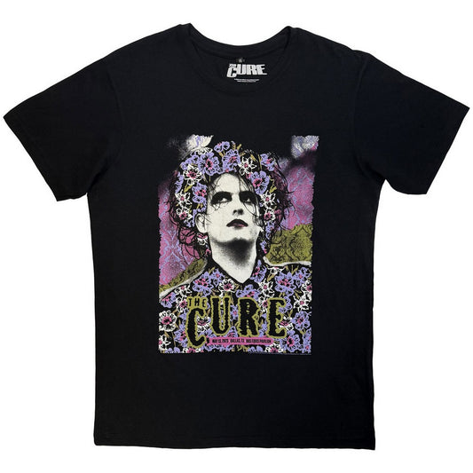 Black - Front - The Cure Unisex Adult Dallas 05.13.23 Poster T-Shirt