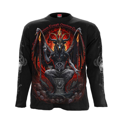 Black - Front - Spiral Direct Unisex Adult Baphomet Back Print Long-Sleeved T-Shirt