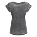 Charcoal Grey - Back - Queen Womens-Ladies Burnout Union Jack T-Shirt