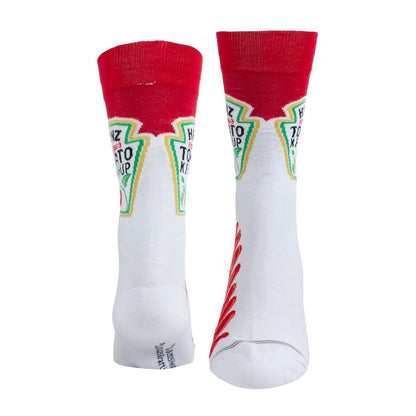 Red - Lifestyle - Heinz Unisex Adult Tomato Ketchup Crew Socks