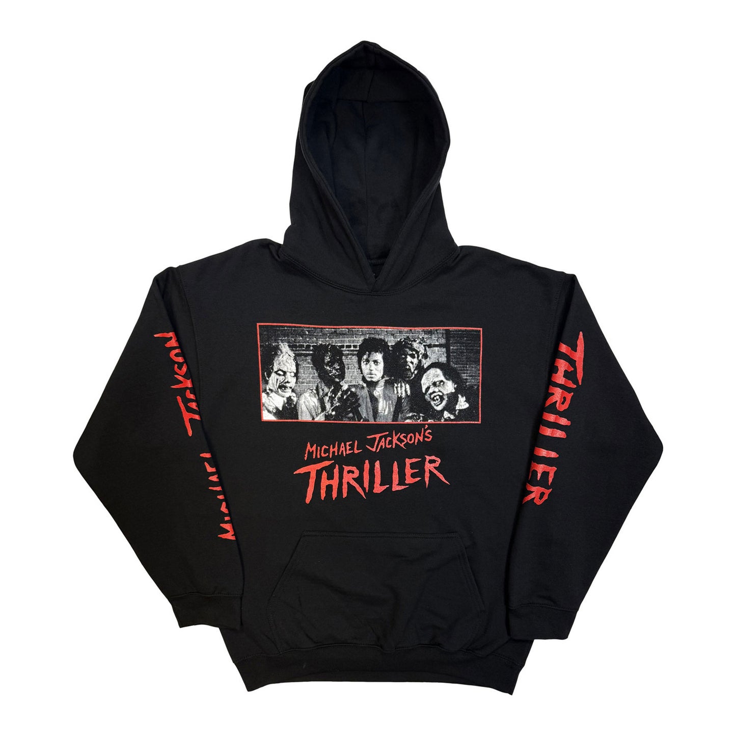 Black - Front - Michael Jackson Unisex Adult Thriller Zombies Hoodie