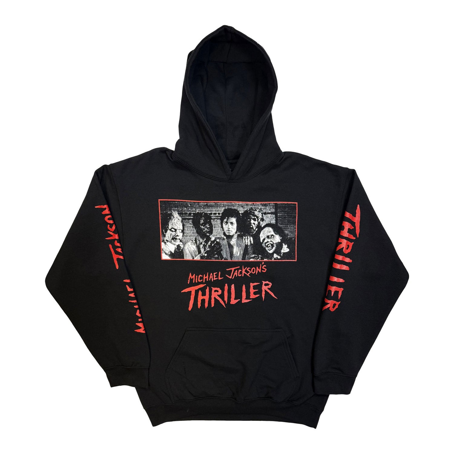 Black - Front - Michael Jackson Unisex Adult Thriller Zombies Hoodie