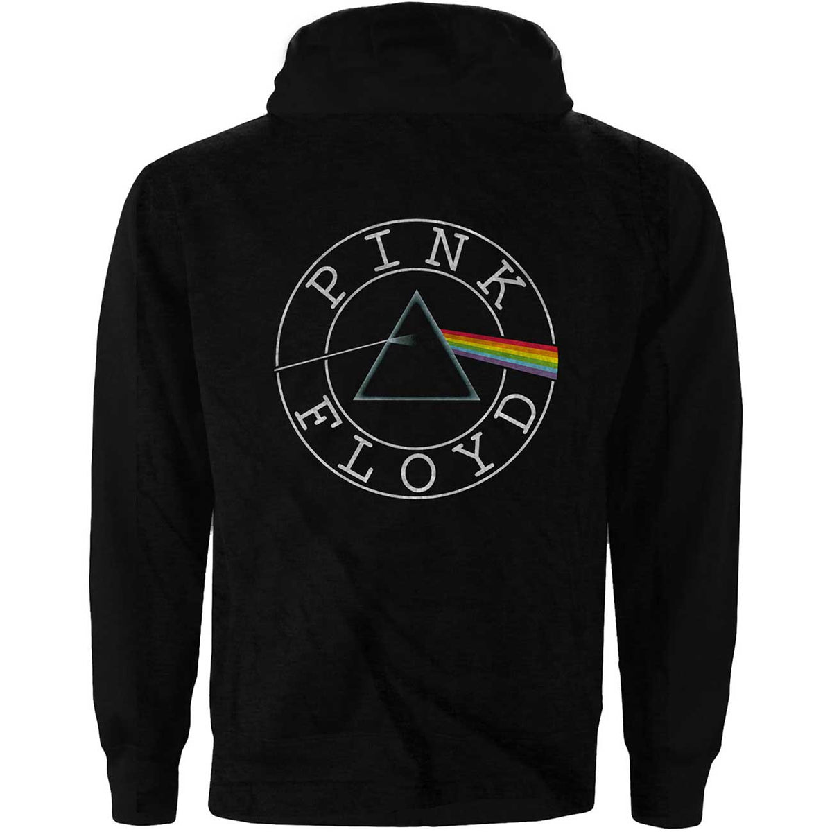 Black - Back - Pink Floyd Unisex Adult Circle Logo Hoodie