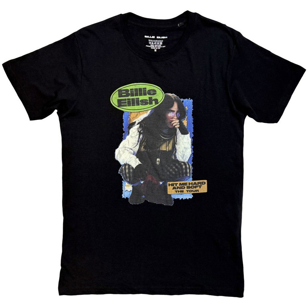 Black - Front - Billie Eilish Unisex Adult The Tour T-Shirt