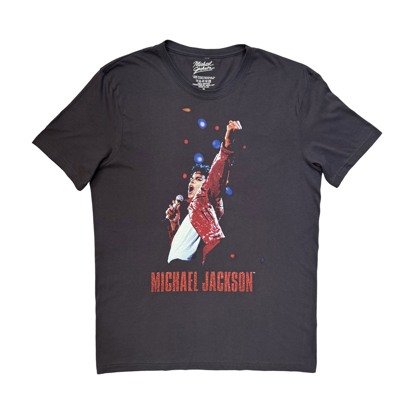 Charcoal Grey - Front - Michael Jackson Unisex Adult Beat It Live T-Shirt