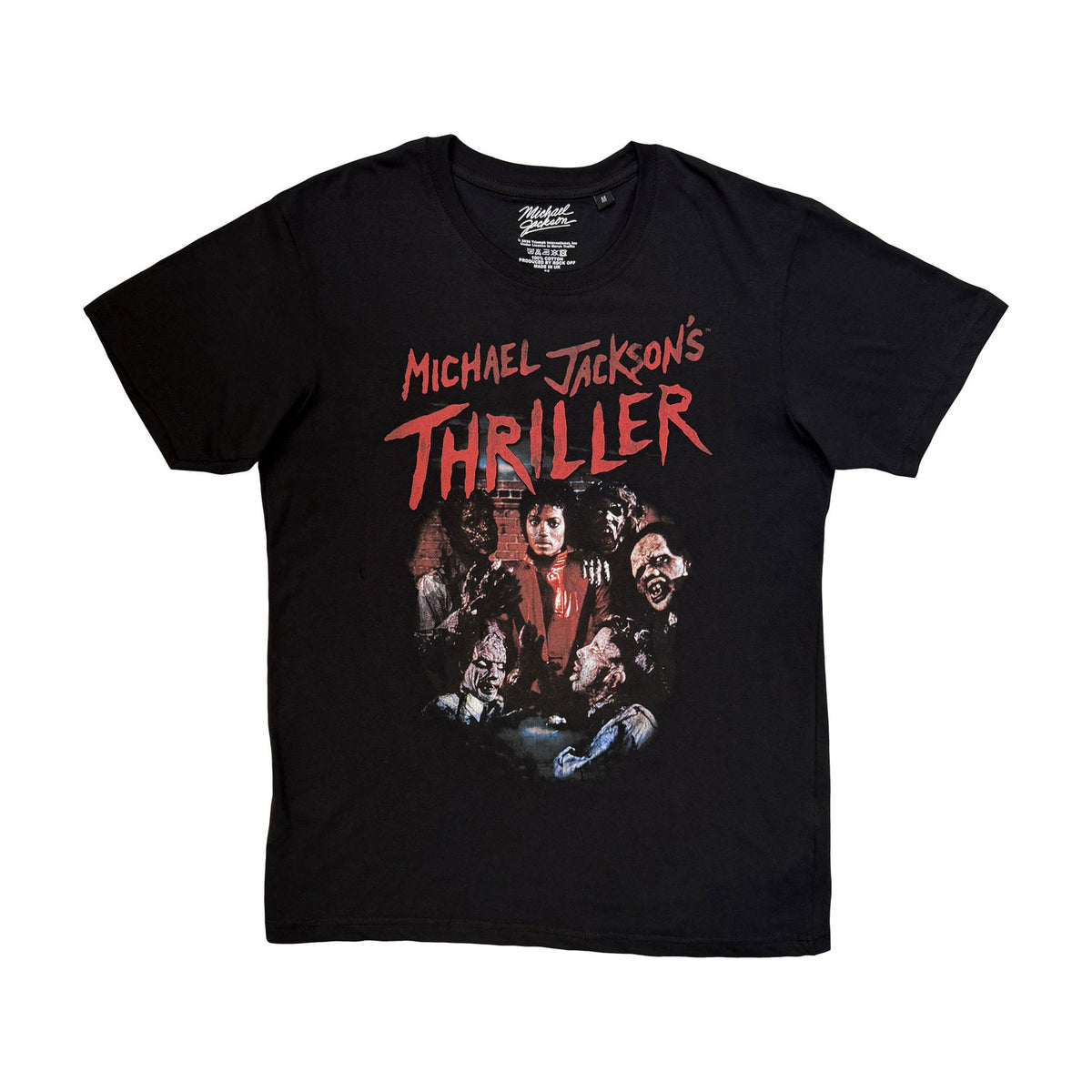 Black - Front - Michael Jackson Unisex Adult Thriller Zombies T-Shirt