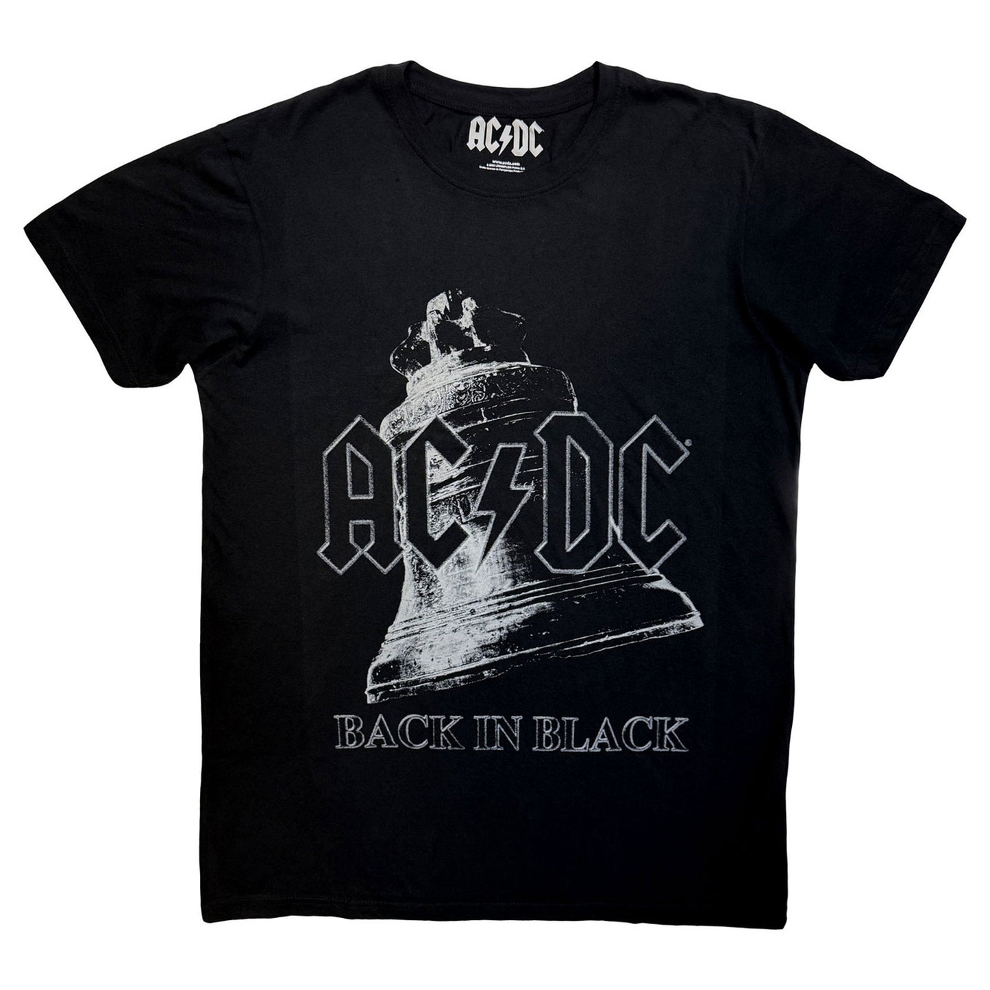 Black - Front - ACDC Unisex Adult Back In Black Carbon T-Shirt