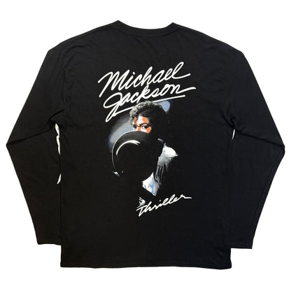 Black - Back - Michael Jackson Unisex Adult Thriller Back Print Long-Sleeved T-Shirt