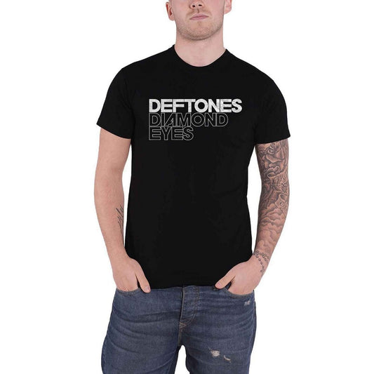 Black - Front - Deftones Unisex Adult Diamond Eyes T-Shirt