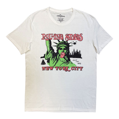 White - Front - The Rolling Stones Unisex Adult New York City 1972 T-Shirt