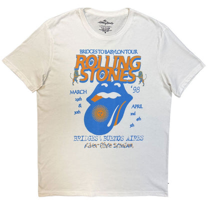 White - Front - The Rolling Stones Unisex Adult River Plate Stadium T-Shirt