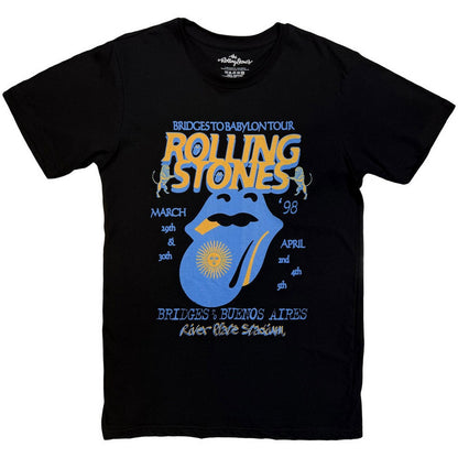 Black - Front - The Rolling Stones Unisex Adult River Plate Stadium T-Shirt