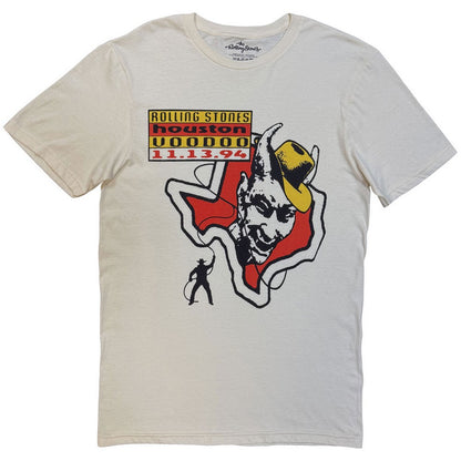 Natural - Front - The Rolling Stones Unisex Adult Houston T-Shirt