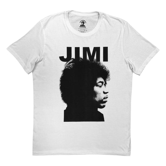 White - Front - Jimi Hendrix Unisex Adult Photo Print T-Shirt