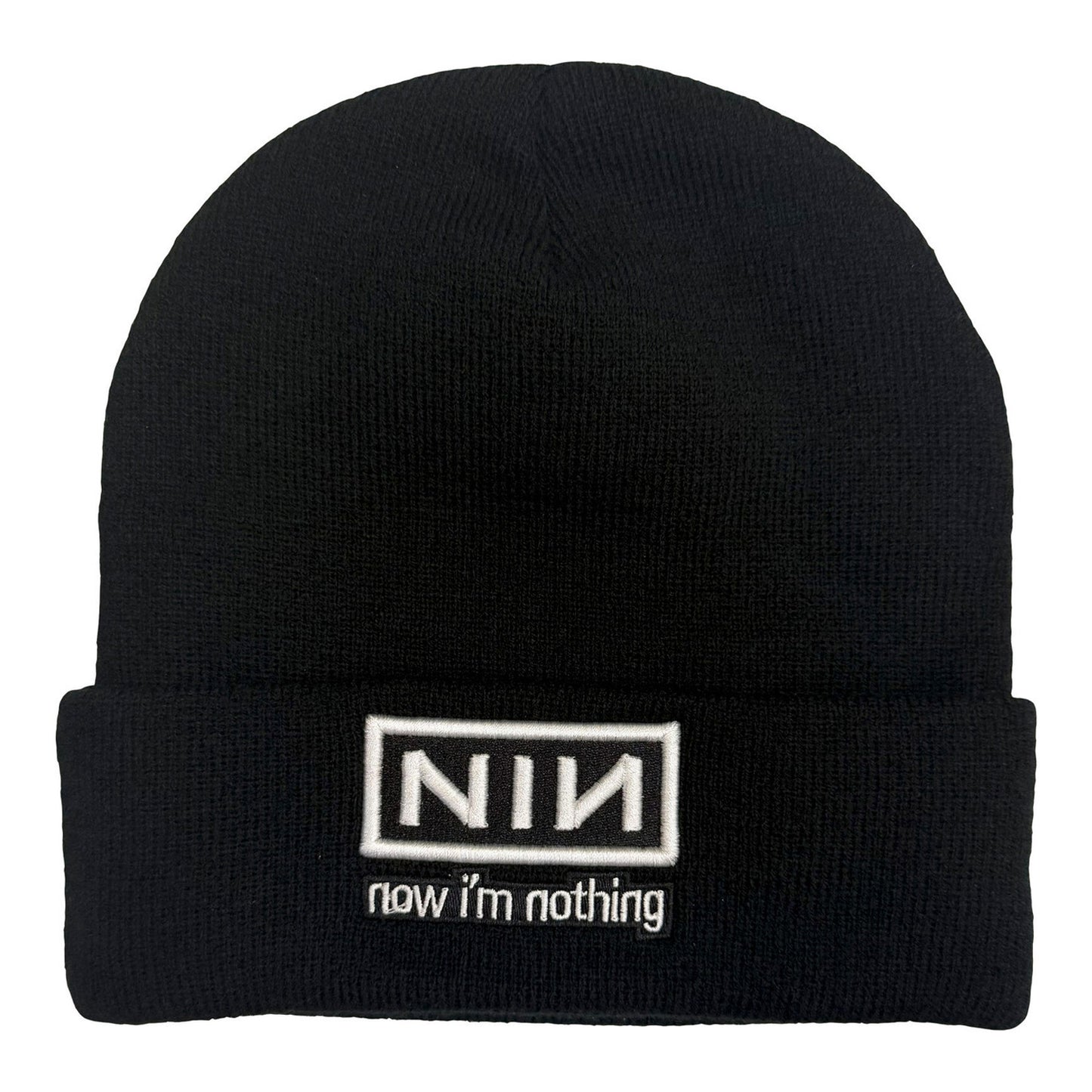 Black - Front - Nine Inch Nails Unisex Adult Now I´m Nothing Beanie